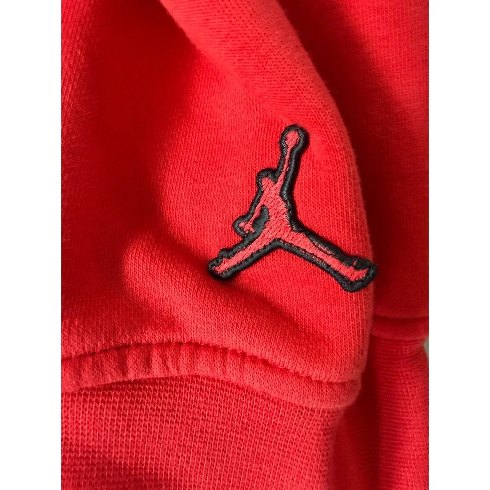 Jordan Brand Red Plaid Holiday Fleece Crew Sweatshirt Men's Size 2XL DV1574-612